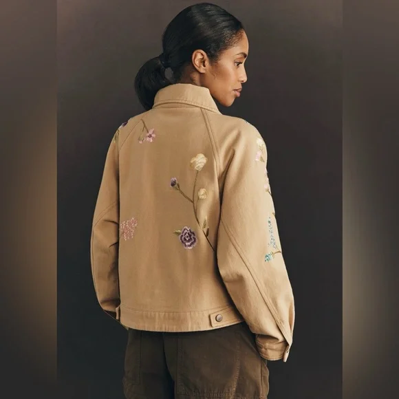 Anthropologie Floral Embroidered Jacket, SMALL NWT - Picture 2 of 4